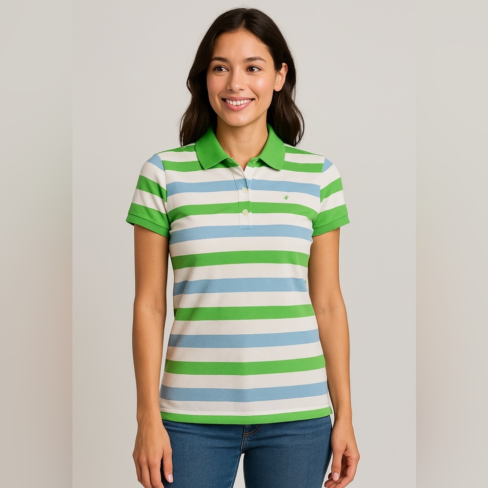NWOT Lilly Pulitzer Striped Polo | Pima Cotton Stretch | Preppy Golf Resort | S